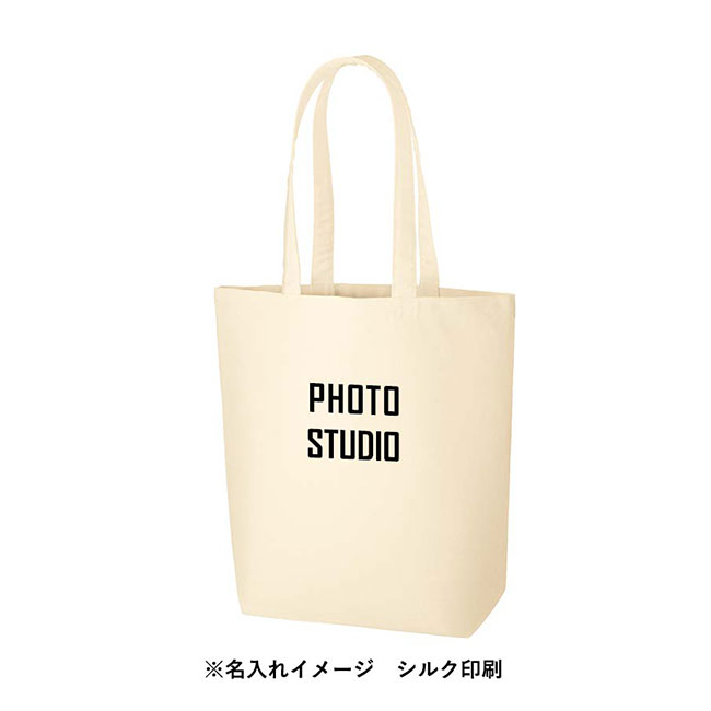 キャンバストート（M）（tTR-0105）ナチュラル本体に名入れイメージ