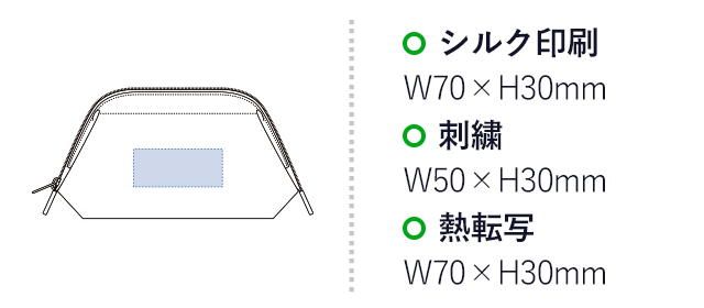 キャンバスワイヤーポーチ（S）(tTR-0829)名入れ画像 プリント範囲 シルク印刷・熱転写w70×h30mm 刺繍w50×h30mm