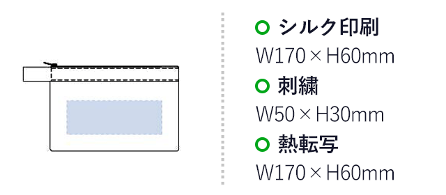 キャンバスベルトストラップポーチ（S）(tTR-0893)名入れ画像 プリント範囲 シルク印刷・熱転写w170×h60mm 刺繍w50×h30mm