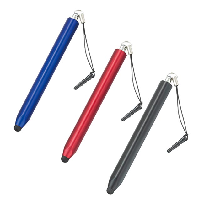 2WAYミニタッチペン（tTS-1000）ブルー、レッド、ブラック