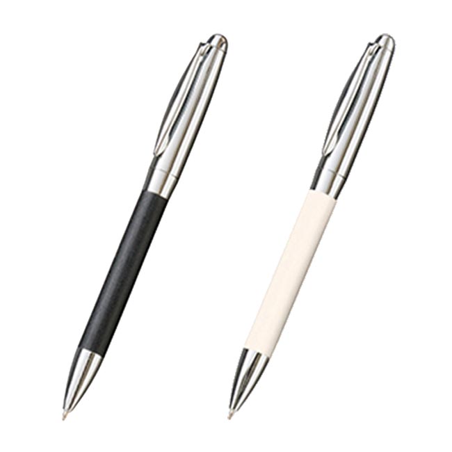 レザースタイルメタルペン（tTS-1102）ブラック、ホワイト
