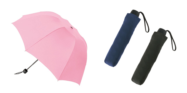 丸みのある形の折りたたみ傘