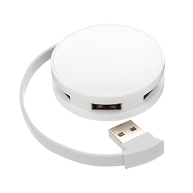 USBハブ ラウンド（tTS-1207）ホワイト