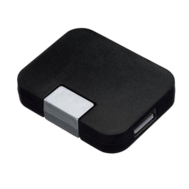 USBハブ フラット（tTS-1328）ブラック