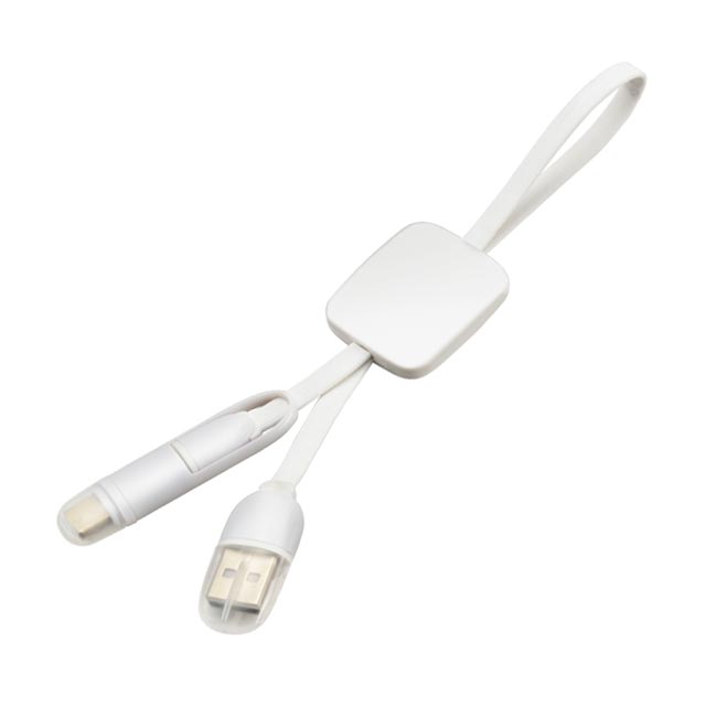 USBケーブル スクエアホールド（tTS-1365）ホワイト