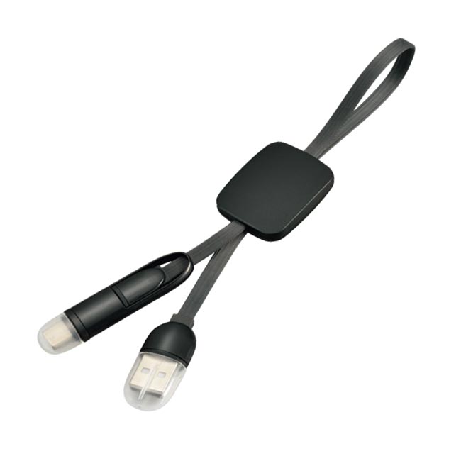 USBケーブル スクエアホールド（tTS-1365）ブラック