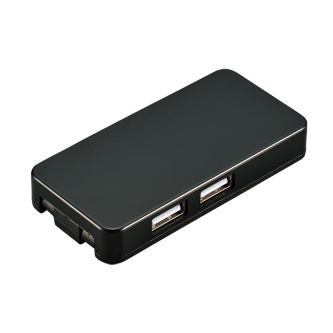 USBハブ 2コネクタ（tTS-1367）ブラック