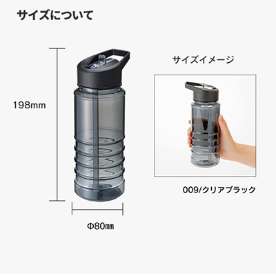 大容量ストロー付きでスポーツシーンに活躍するクリアボトル