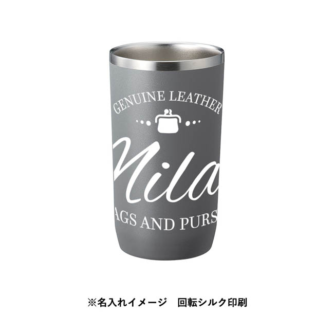 Zalattoサーモタンブラー 450ml(tTS-1507)グレー 回転シルク印刷イメージ