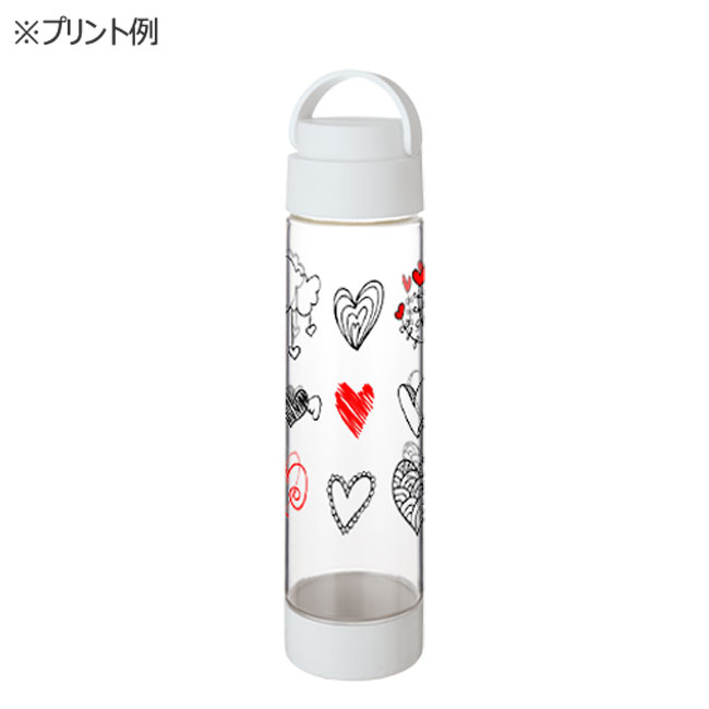 MOTTERUハンドル付クリアボトル 550ml（tTS-1585）※プリント例