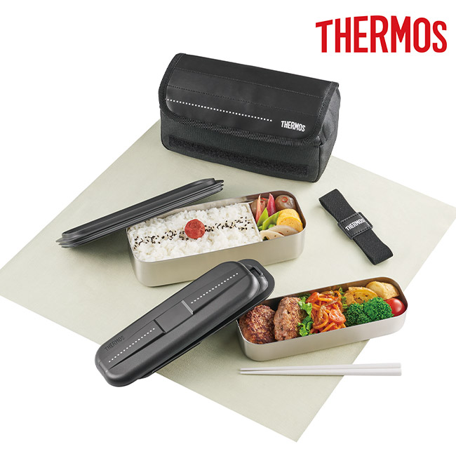 サーモス(THERMOS)フレッシュランチボックス　1100ml/DSD（DSD-1105W）使用イメージ（セット一式）