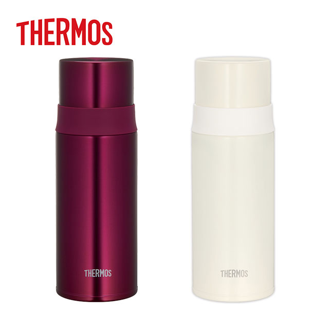 サーモス(THERMOS)ステンレススリムボトル 350ml(thFFM-351)バーガンディ（BGD)　パールホワイト（PRW)