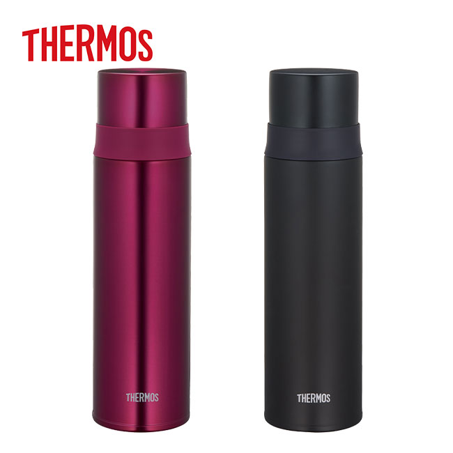 サーモス(THERMOS)ステンレススリムボトル 500ml(thFFM-501)　バーガンディ（BGD) マットブラック（MTBK)