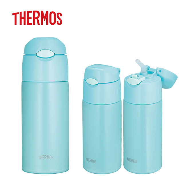 サーモス(THERMOS)真空断熱ストローボトル 400ml(thFHL-401)パステルグリーン（P-G)