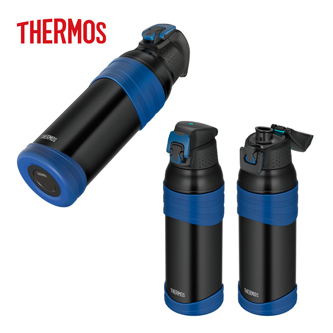 サーモス(THERMOS)真空断熱スポーツボトル 1,000ml（thFJC-1000）ブラックブルー（BK-BL)　ロックリング、ボディリング部分