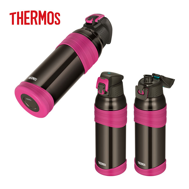 サーモス(THERMOS)真空断熱スポーツボトル 1,000ml（thFJC-1000）チャコールピンク（CH-PK) 　ロックリング、ボディリング部分