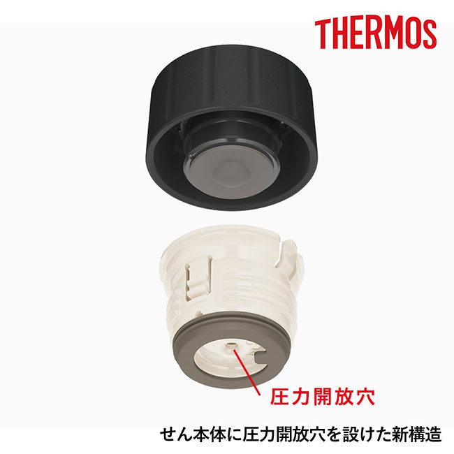 サーモス(THERMOS)保冷炭酸飲料ボトル 1L/FJK（FJK-1000）せん本体に圧力開放穴を設けた新構造