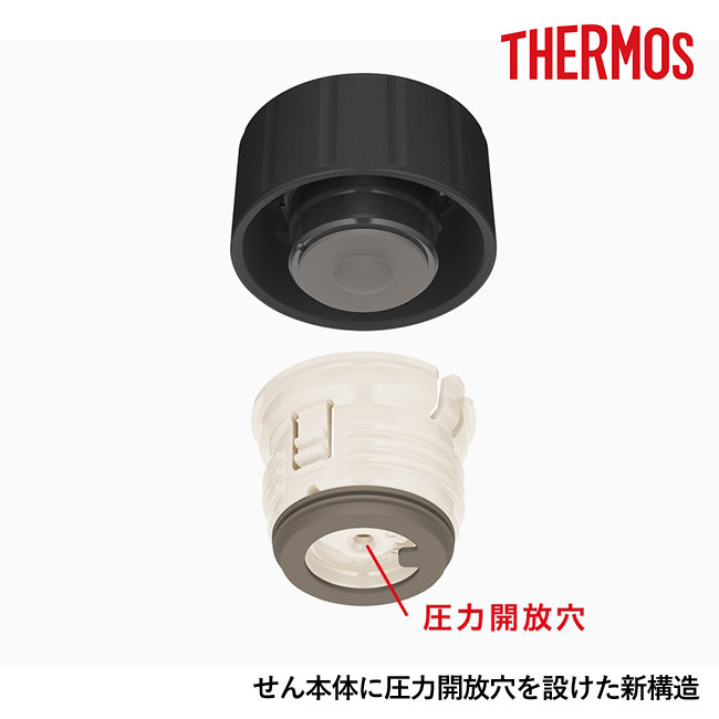 サーモス(THERMOS)保冷炭酸飲料ボトル  500ml（FJK-500）せん本体に圧力開放穴を設けた新構造