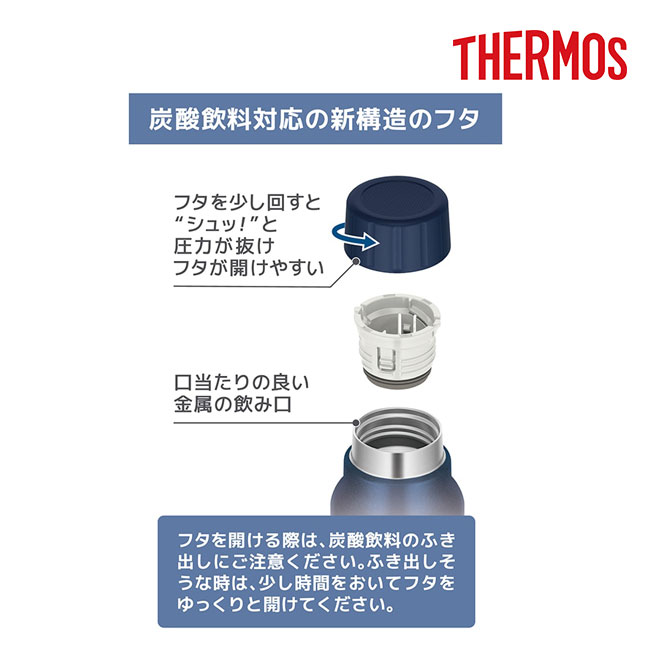 サーモス(THERMOS)保冷炭酸飲料ボトル  750ml（FJK-750）炭酸飲料対応の新構造のフタ