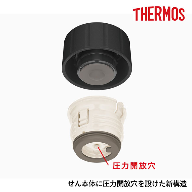 サーモス(THERMOS)保冷炭酸飲料ボトル  750ml（FJK-750）せん本体に圧力開放穴を設けた新構造