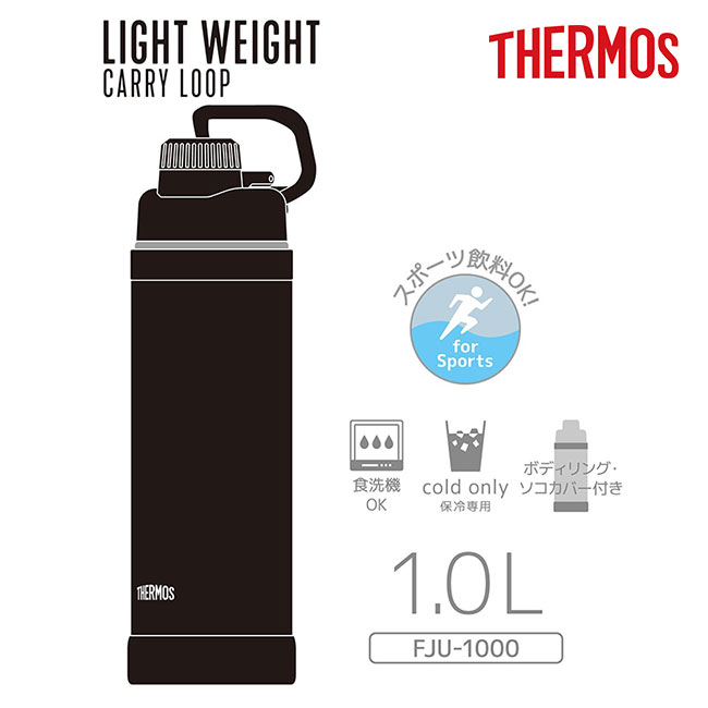 サーモス(THERMOS)真空断熱スポーツボトル 1000ml/FJU（FJU-1000）本体説明