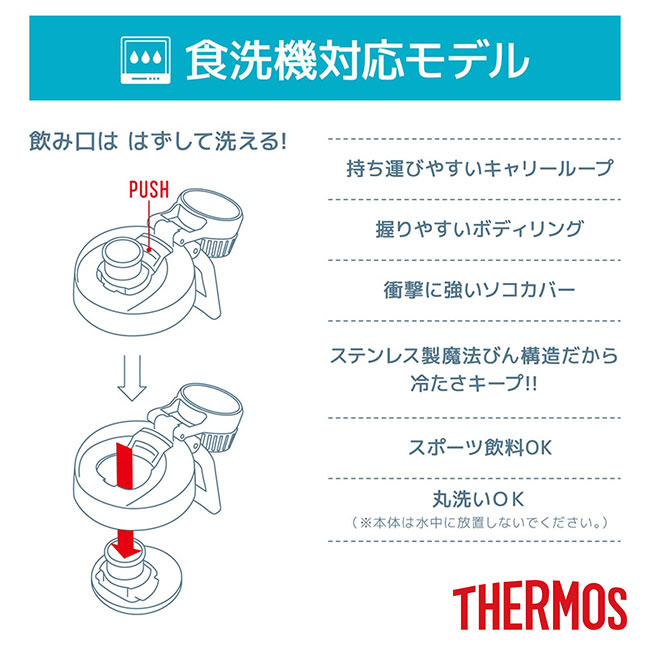サーモス(THERMOS)真空断熱スポーツボトル 1000ml/FJU（FJU-1000）食洗機対応モデル