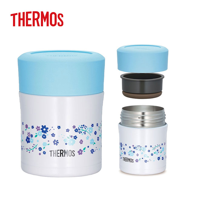 サーモス(THERMOS)真空断熱スープジャー 300ml(thJBJ-303G)ブルーフラワー（B-FL)