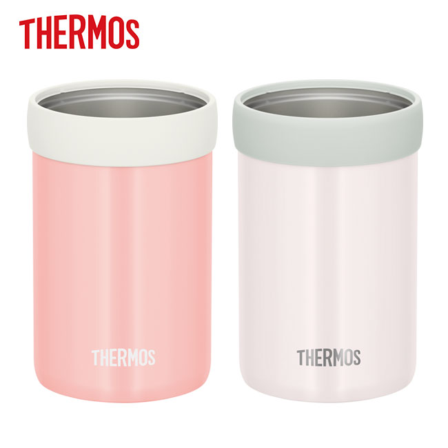 サーモス(THERMOS)保冷缶ホルダー　350ml缶専用（thJCB-352）コーラルピンク・ホワイト