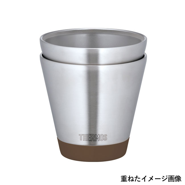 サーモス(THERMOS)真空断熱カップ 400ml（thJDD-401）モカ2個重ねたイメージ