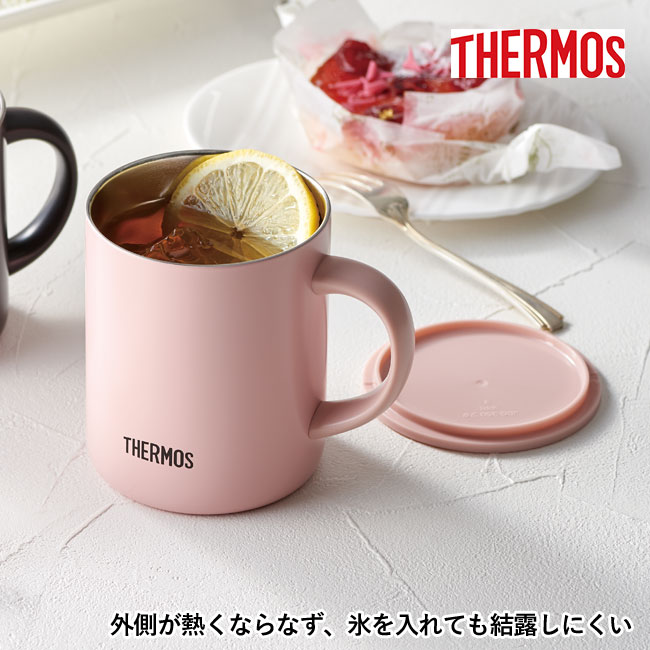 サーモス(THERMOS)真空断熱マグカップ  350ml（JDG-351C）外側が熱くならず、氷を入れても結露しにくい