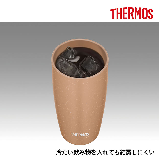 サーモス(THERMOS)陶器調 真空断熱タンブラー 420ml（thJDM-420）冷たい飲み物を入れても結露しにくい