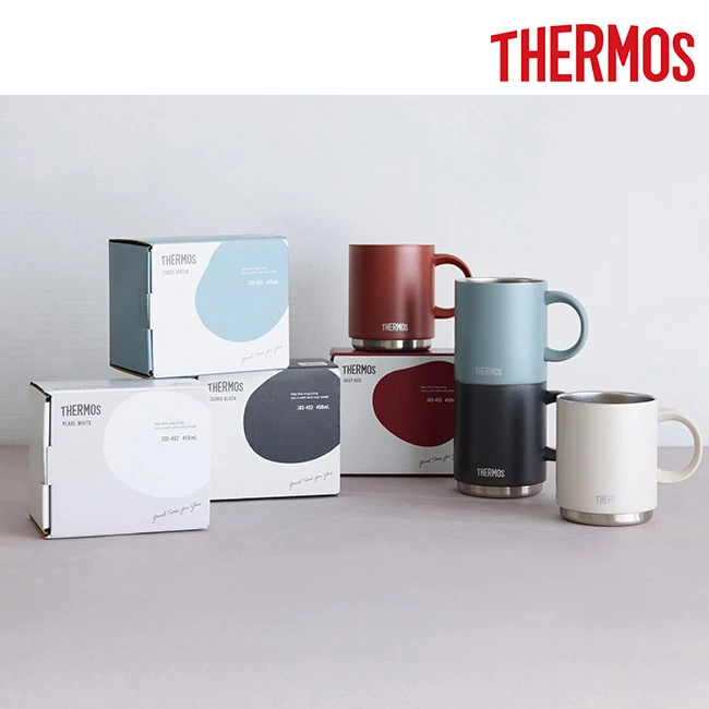 サーモス(THERMOS)真空断熱マグカップ 450ml/JDS(JDS-452) パッケージと商品カラーバリエーション