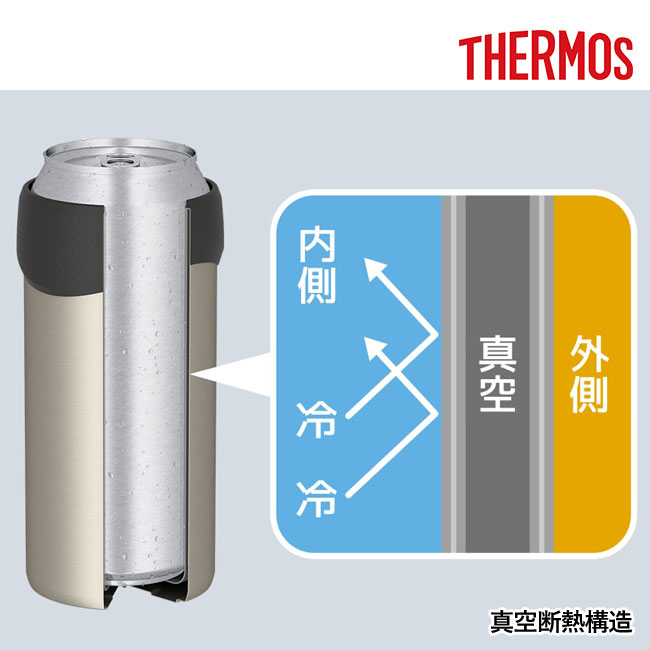 サーモス(THERMOS)保冷缶ホルダー 500ml缶用/JDU（JDU-500）真空断熱構造