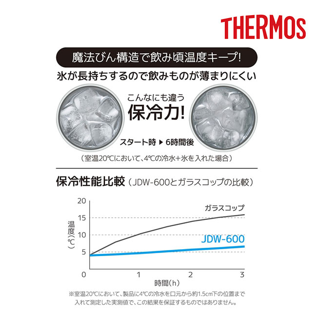 サーモス(THERMOS)真空断熱タンブラー 600ml/JDWシルバー（JDW-600）高い保冷力