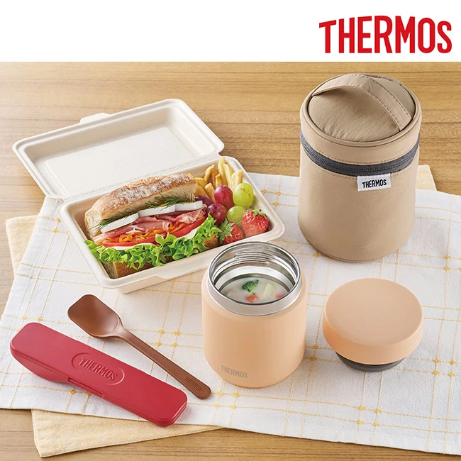 サーモス(THERMOS)真空断熱スープジャー 300ml/JED(JED-301) ランチシーンでの使用イメージ