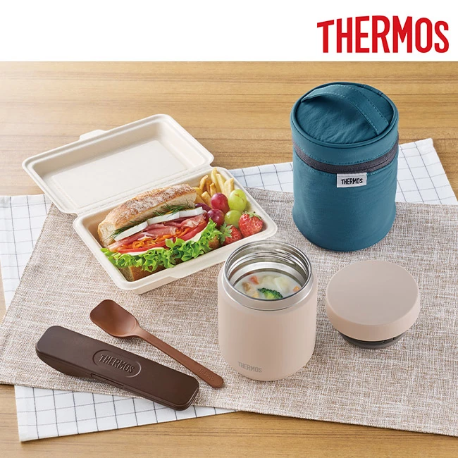 サーモス(THERMOS)真空断熱スープジャー 400ml/JED(JED-401) ランチシーンでの使用イメージ