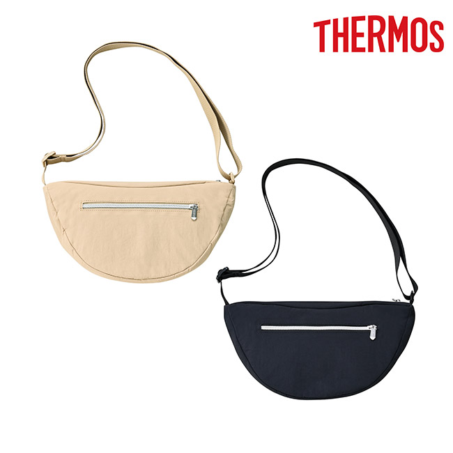 サーモス(THERMOS)保冷ショルダーバッグ/RFM（RFM-003）ベージュ、ブラック（裏面）
