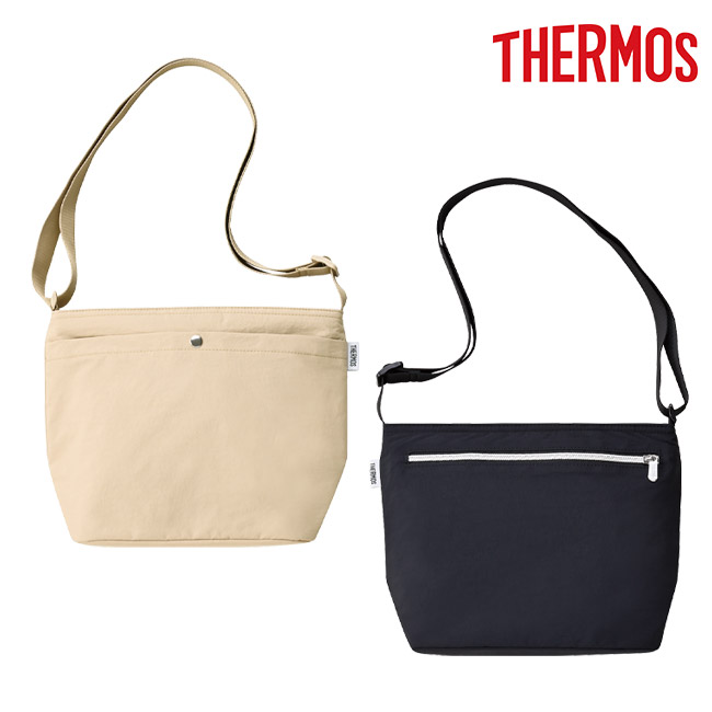 サーモス(THERMOS)保冷ショルダーバッグ/RFO（RFO-007）ベージュ、ブラック