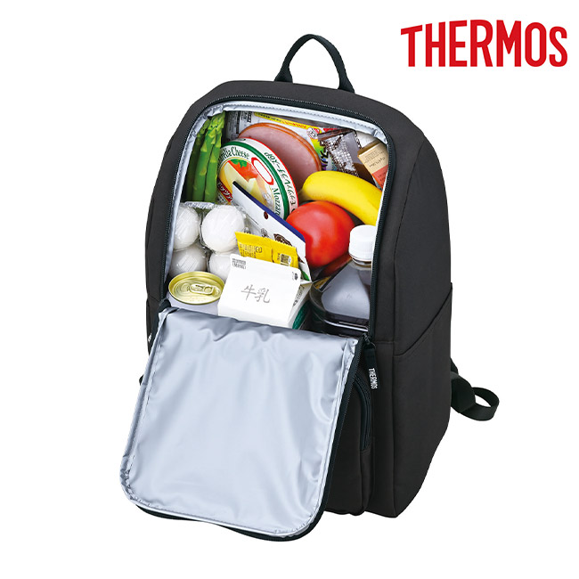 サーモス(THERMOS)保冷バックパック 16L/RFP（RFP-016）オールブラック（収納イメージ）