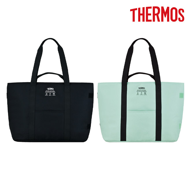サーモス(THERMOS)保冷ビッグトートバッグ/RFP（RFQ-036）オールブラック,ミントグリーン（正面）