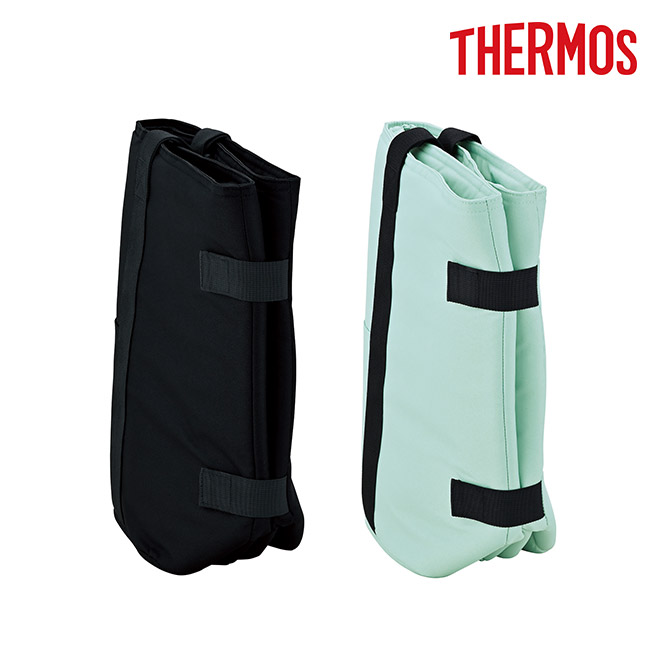サーモス(THERMOS)保冷ビッグトートバッグ/RFP（RFQ-036）オールブラック,ミントグリーン（収納時）