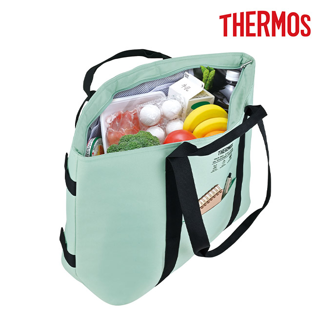 サーモス(THERMOS)保冷ビッグトートバッグ/RFP（RFQ-036）ミントグリーン（収納イメージ）