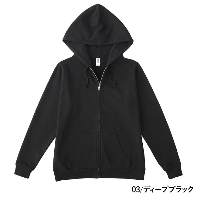 スタンダードジップパーカ(RSZ-143) 本体 03/ディープブラック