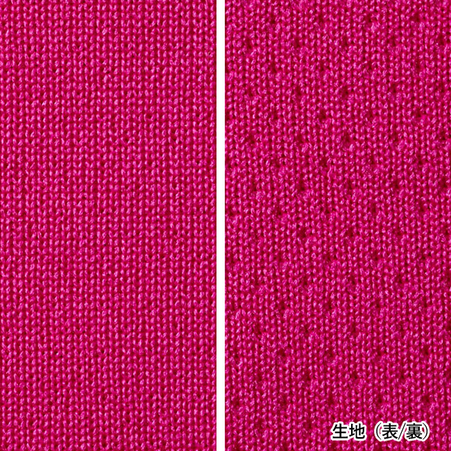 4.7オンス　ドライシルキータッチTシャツ（ローブリード）（5088-01）生地の表と裏