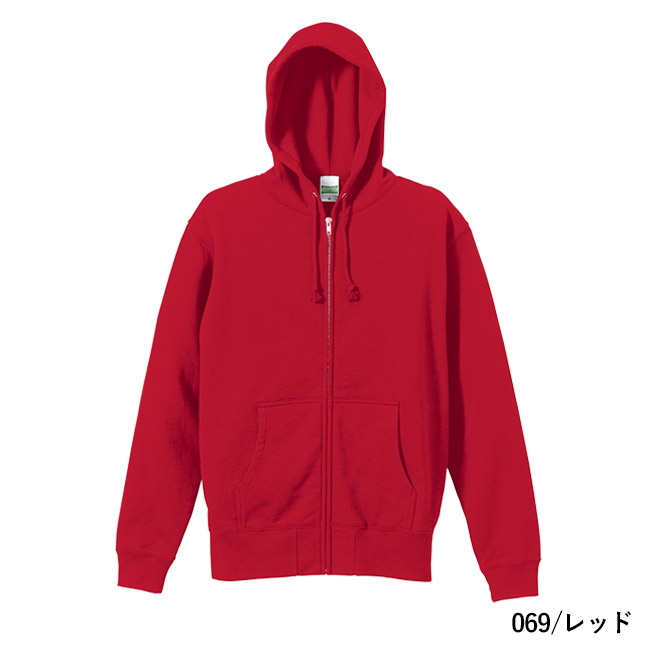 10.0オンス　スウェットフルジップパーカ（裏パイル）（5213-01）本体　069/レッド