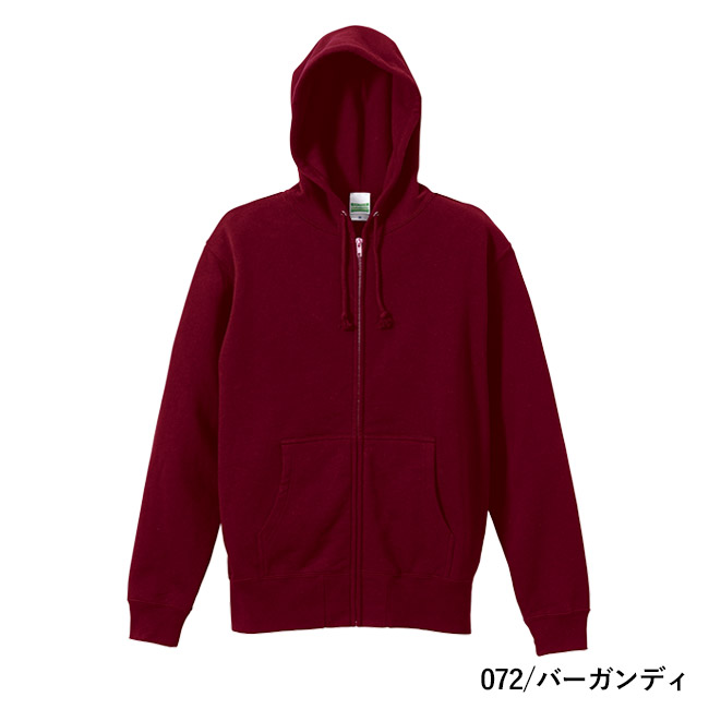 10.0オンス　スウェットフルジップパーカ（裏パイル）（5213-01）本体　072/バーガンディ