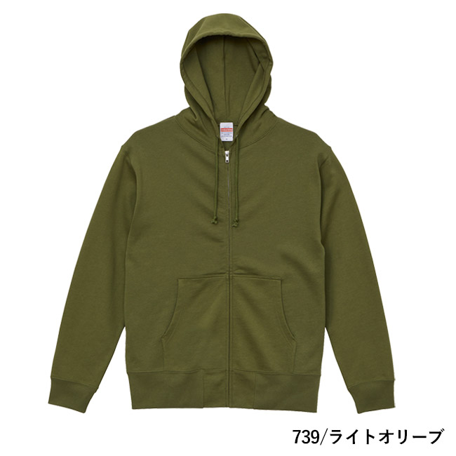 10.0オンス　スウェットフルジップパーカ（裏パイル）（5213-01）本体　739/ライトオリーブ
