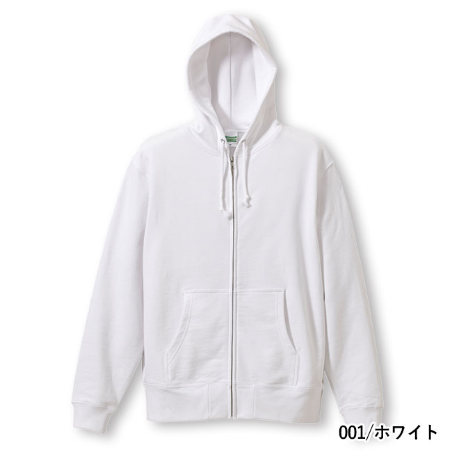 10.0オンス スウェットフルジップパーカ(裏パイル)(5213-01)本体 001/ホワイト