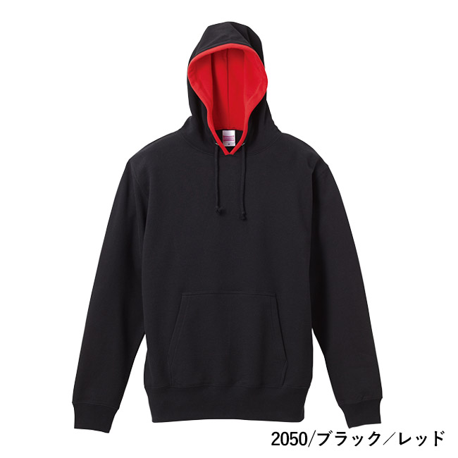 10.0オンス　スウェットプルオーバーパーカ（裏パイル）（5214-01）本体　2050/ブラック／レッド