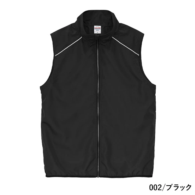 リサイクルポリエステル リフレクター スタンド ベスト(一重)(7082-01) 本体 002/ブラック